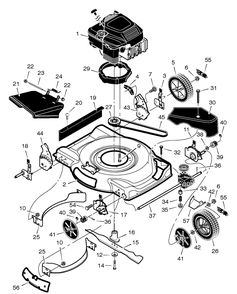 Mower Housing Assembly Diagram and Parts List for 226110X24A 2005 Briggs and Stratton Lawn Mower